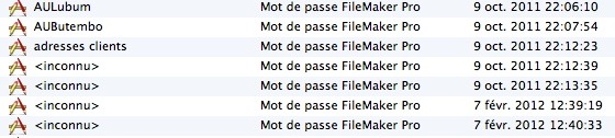 Trousseau Mac FileMaker
